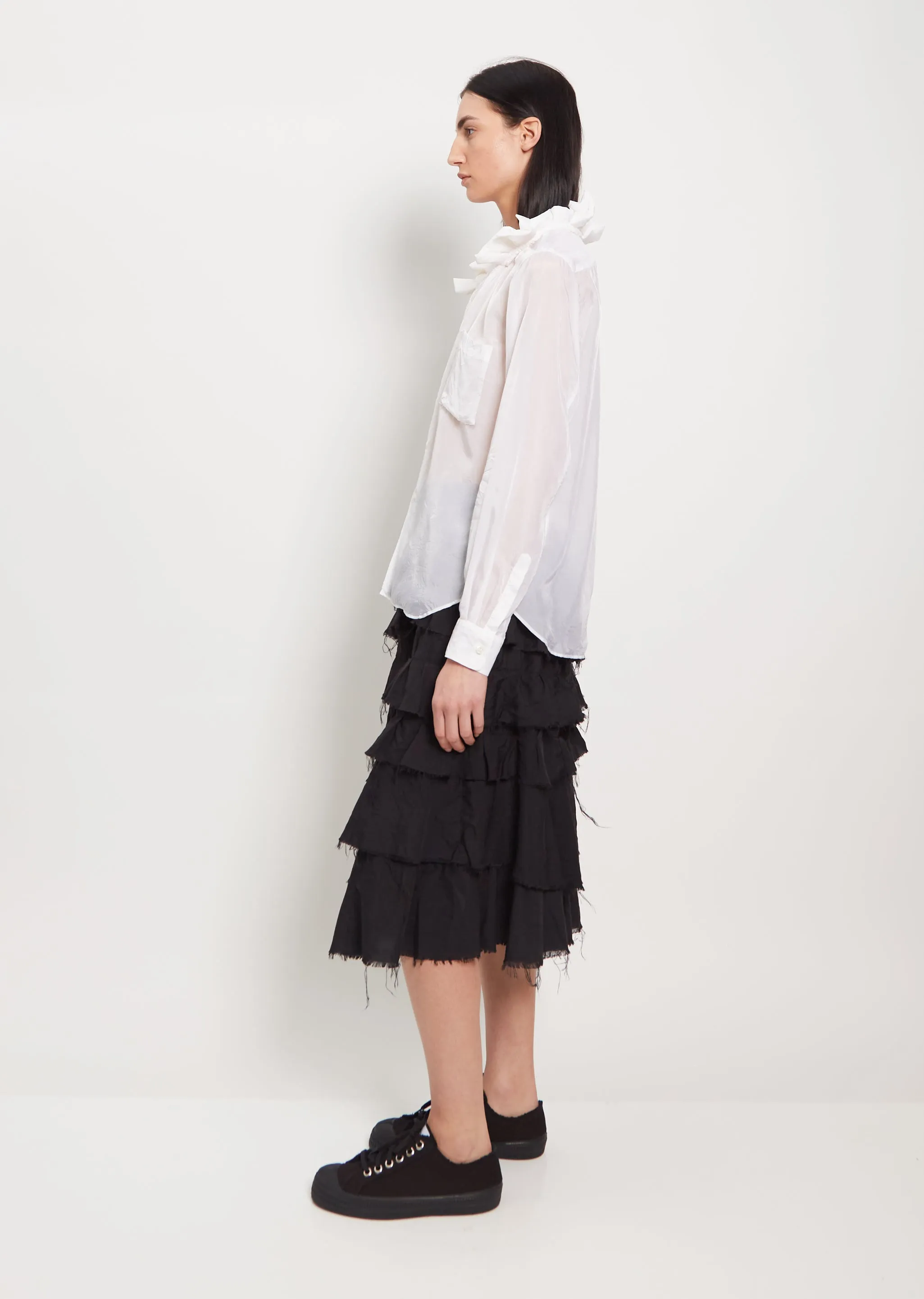 Cupra Ruffle Collar Blouse
