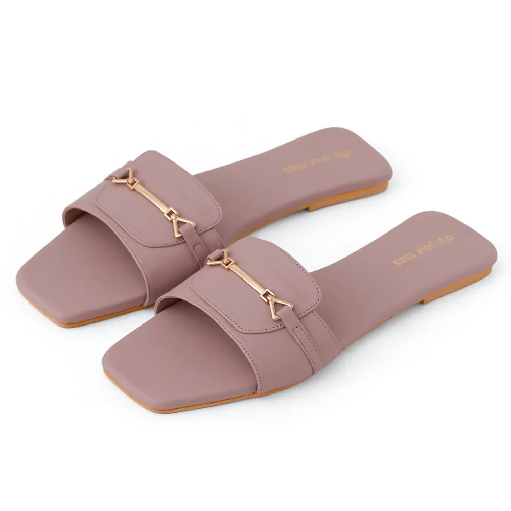 Lavender T-Shape Flats