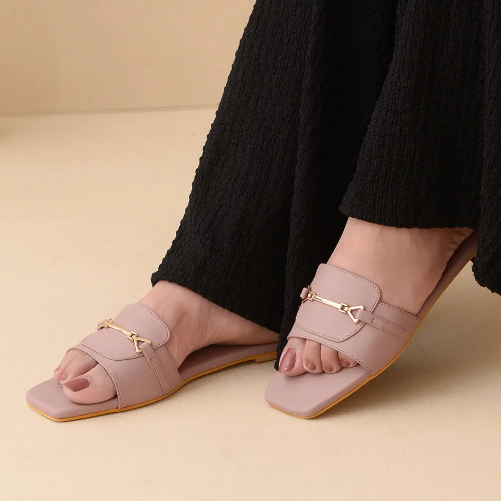 Lavender T-Shape Flats