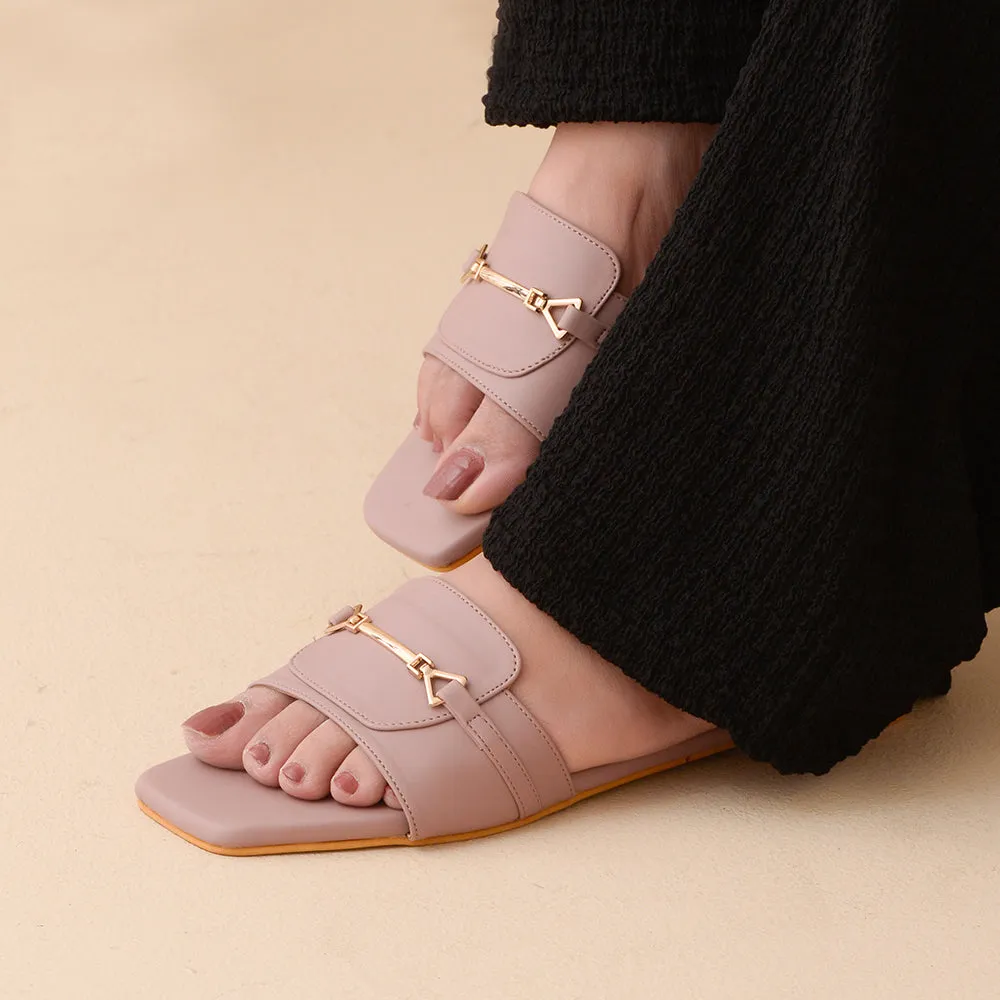 Lavender T-Shape Flats