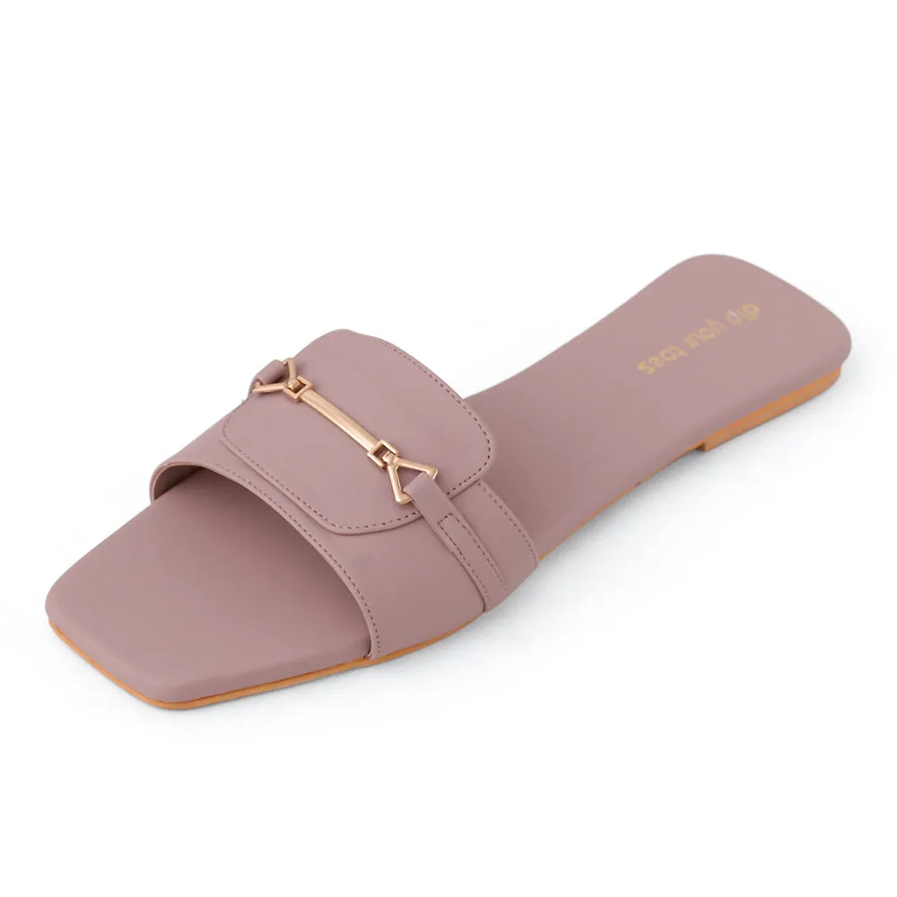 Lavender T-Shape Flats