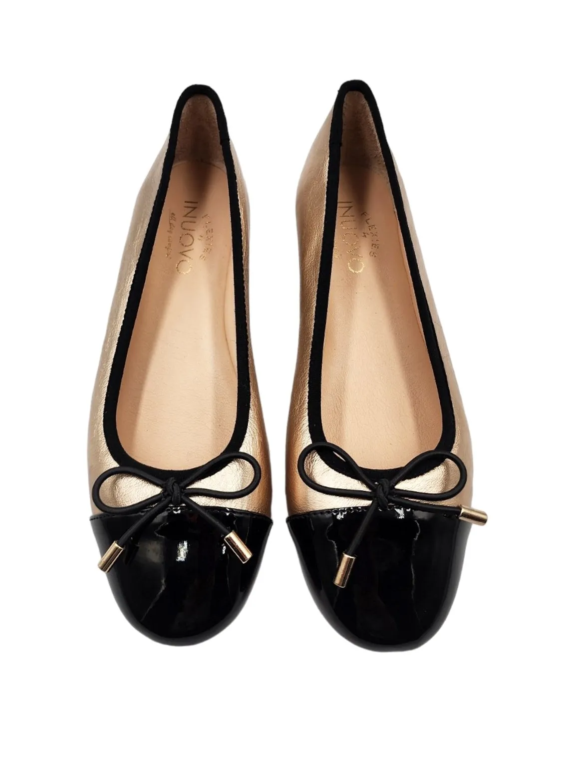 Sweet Carolyn Contrast Toe Flats