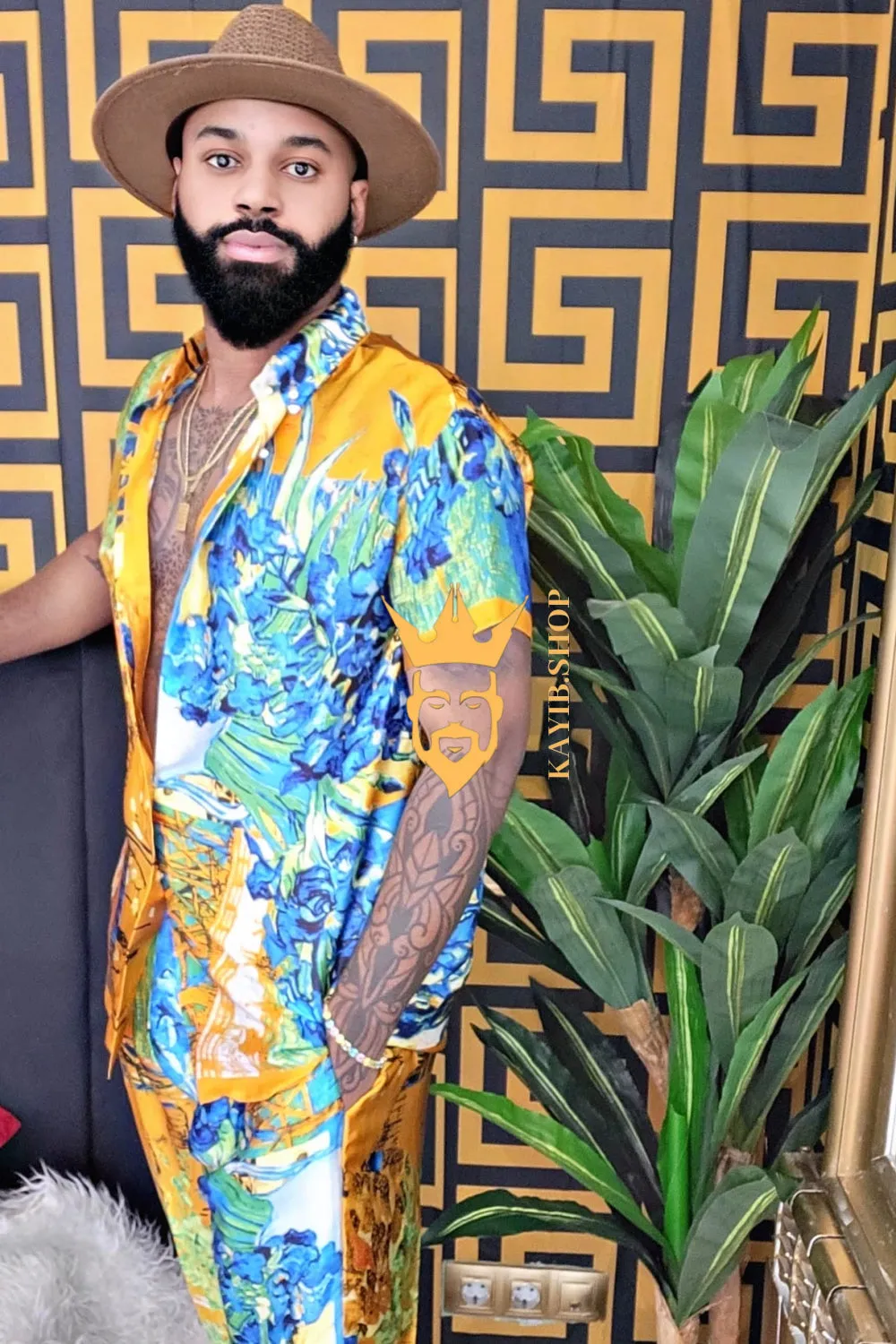 Ultimate Luxury Men's Rave Wear: Silk Set for Unmatched Style and Comfort