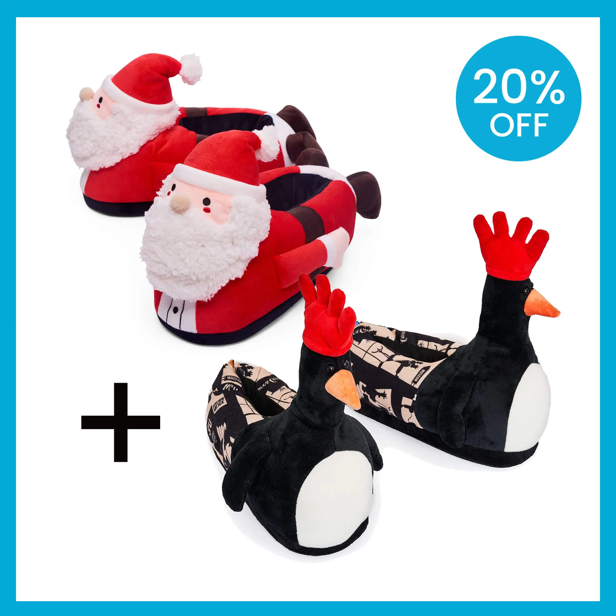 Villainous Festive Bundle: Santa & Feathers McGraw Slippers