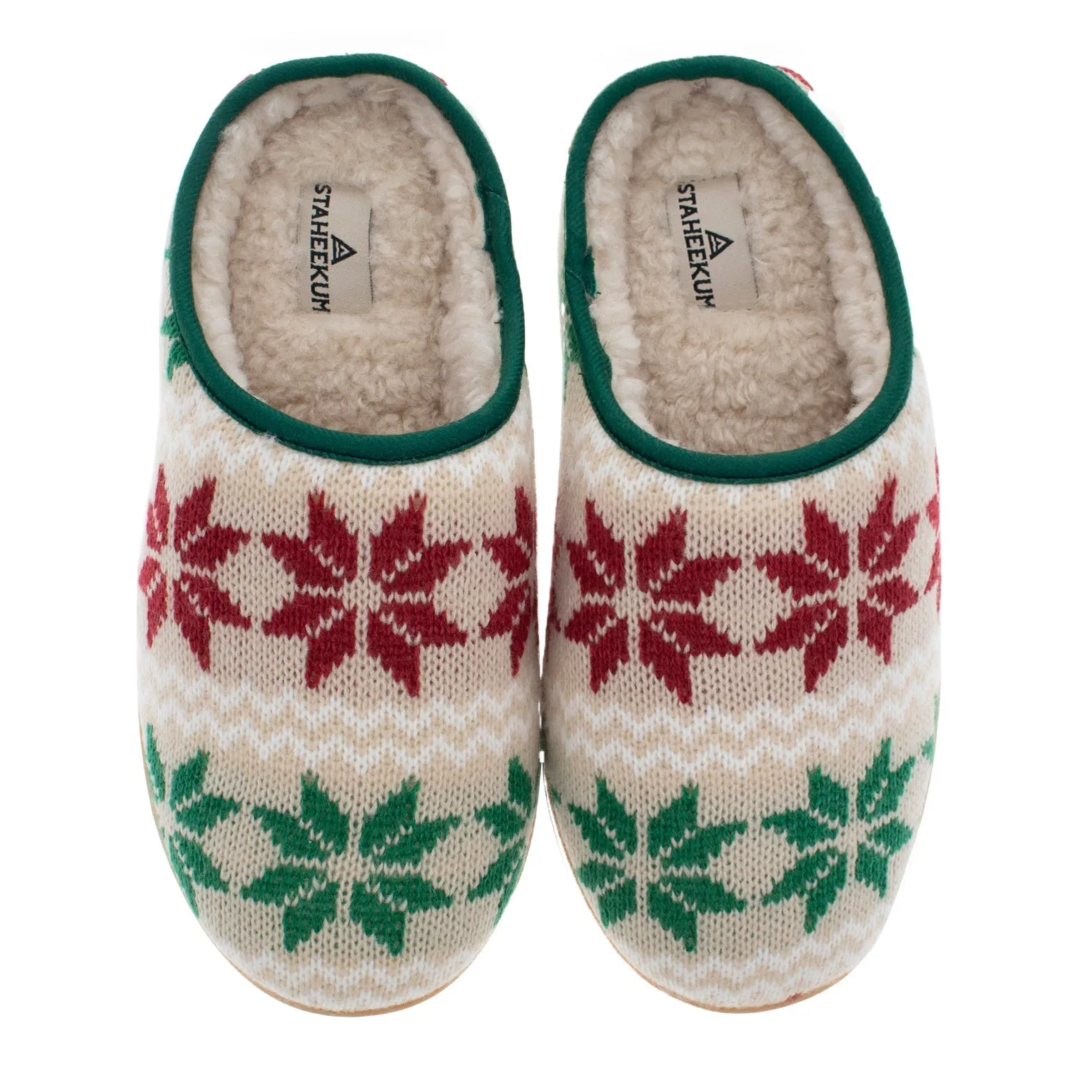 Women's Graphic Holiday Party Slipper - Oat